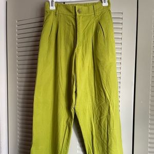 Bright lime “gross green” big bud press trousers size small